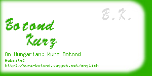 botond kurz business card